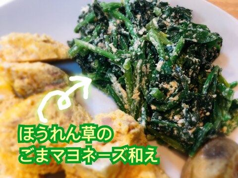 簡単！ほうれん草のごまマヨ和え♪